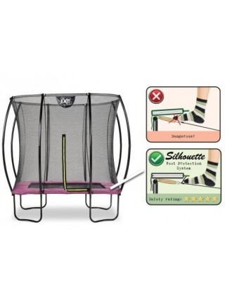 Батут EXIT Silhouette прямоугольный 153x214 розовый
